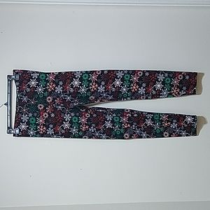 Planet Gold Snowflake Print Leggings